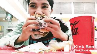 eating own shit in a mall