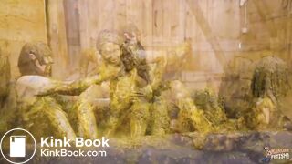 Green Is the New Orange lesbian threesome in shit