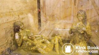 Green Is the New Orange lesbian threesome in shit