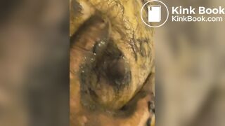 Smearing piss, shit and sweaty