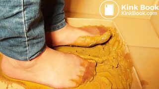 sexy chinese feet full of dog scat in pantyhose 5