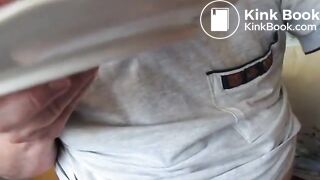 old man sucking a turd