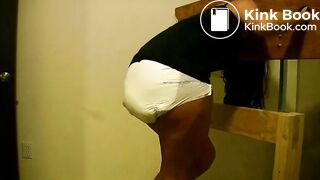 Poop in diaper locked in stocks