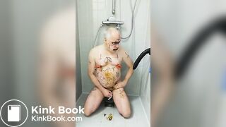 satan slave eats his own shit during enema session