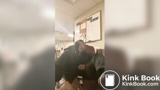 Ebony enjoying herself on the clock