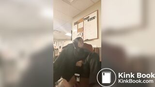 Ebony enjoying herself on the clock