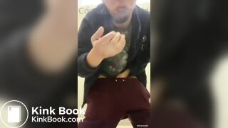 guy eats shit from toilet