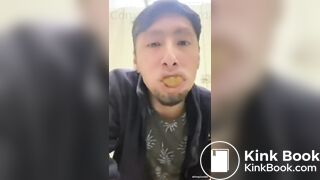 guy eats shit from toilet