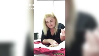 She Eats Her Shit From A Diaper
