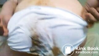 muscle guy poops his undies and smears
