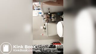 Saggy tits toilet piss