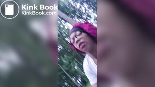 UniQueen21 Uni Ella smearing dog's shit