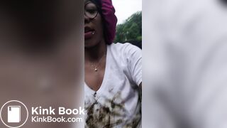 UniQueen21 Uni Ella smearing dog's shit