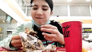 Eating a shitty burger