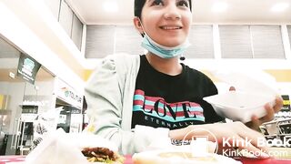 Eating a shitty burger