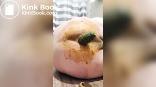 Gay scat with cucumber