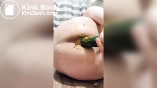 Gay scat with cucumber