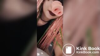 Pig whore running amok in public