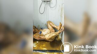 Satan slave takes a scat session during enema