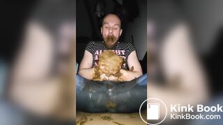 Shiting in pants and eat the dogshit