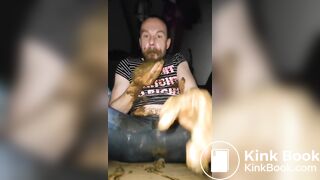 Shiting in pants and eat the dogshit