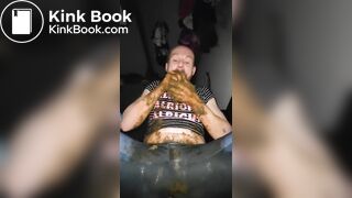 Shiting in pants and eat the dogshit