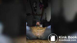 Shiting in pants and eat the dogshit