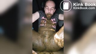 Shiting in pants and eat the dogshit