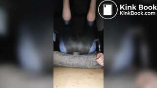 Shiting in pants and eat the dogshit