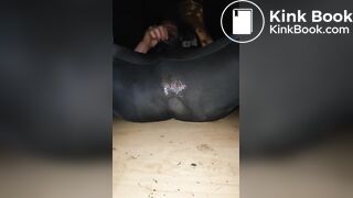 Shiting in pants and eat the dogshit