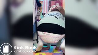 Femboy fills his diaper