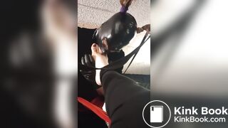 slave cleans up her shitty toes. and loves it.