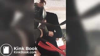 slave cleans up her shitty toes. and loves it.