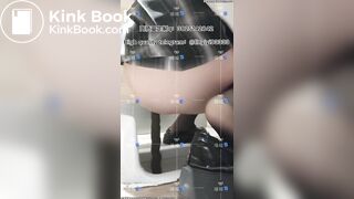Beautiful girl poops in the toilet