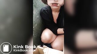 Pig whore running amok in public
