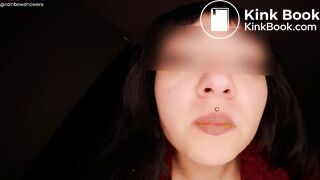 Toilet whore chewing on some shit