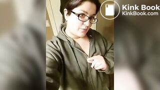 Chubby teen bares a tit