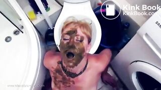 Eating his shit