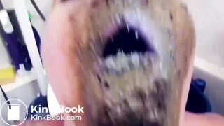 Eating his shit