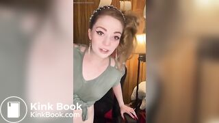 Blonde Shits While Standing In Gaming Chair