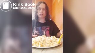 loud chewing w/mouth open then smearing shit