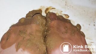 disgusting asian in sexy pantyhose shit 2