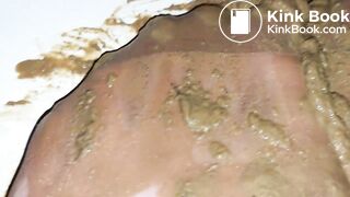 disgusting asian in sexy pantyhose shit 2