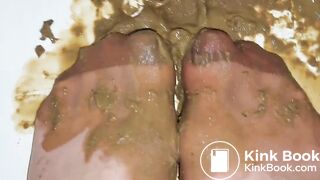 disgusting asian in sexy pantyhose shit 2