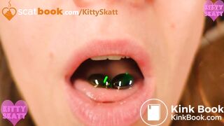 Pica fetish eating and shitting glass marbles