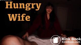 Hungry toilet slut eating her man's shit