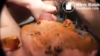 Eating shit in the kitchen