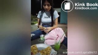 Hot girl shitting on pizza and eating it