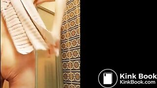 nude showering and shitting on my body