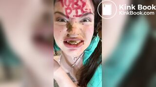 Nasty scat eating piggy